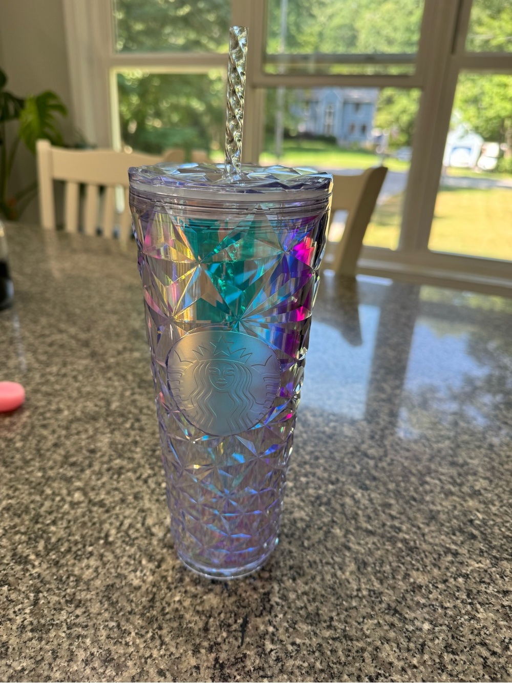 Starbucks Multi-Color Diamond Tumbler with Straw